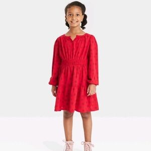 Latino Heritage Month Kids' Long Sleeve Girls' Dress - Red M